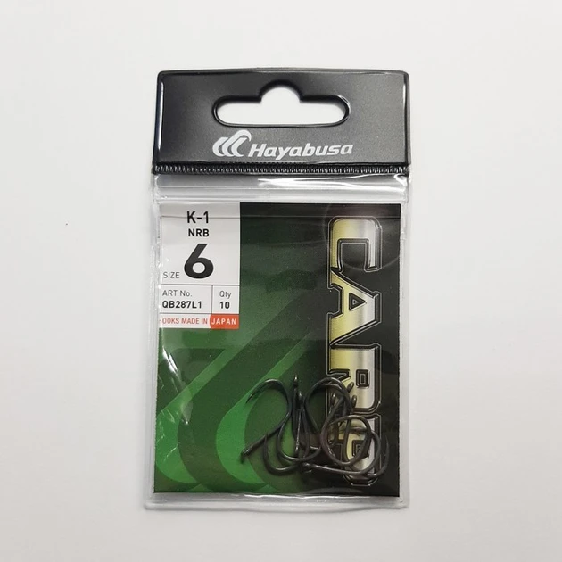 Гачки коропові, гачки Hayabusa K-1 Black Nickel №6