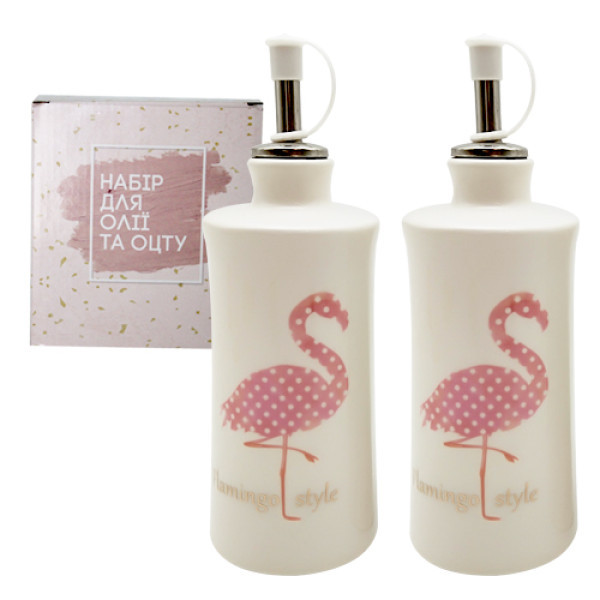 700-07-13 Набір 2пр пляшки для олії/оцту "Фламінго" 320мл