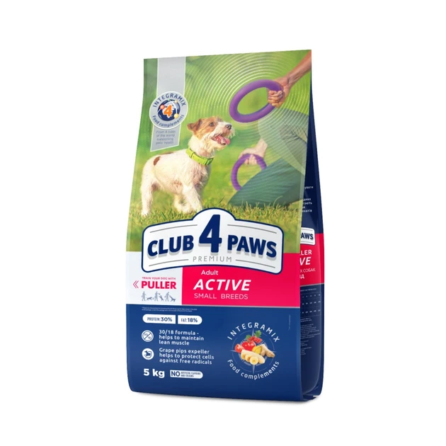 Club 4 Paws Adult Active Small Breeds Клуб 4 лапи сухий корм для активних собак малих порід, 5 кг