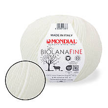Mondial Bio Lana Fine, Білий No100