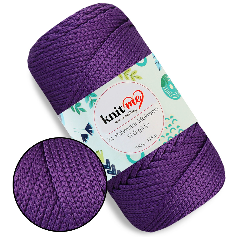 Шнур поліпропіленовий 4мм, Knit Me Macrame XL, Фіолетовий №1637
