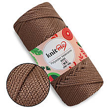 Шнур Knit Me Macrome Midi 4 мм, Шоколад No205