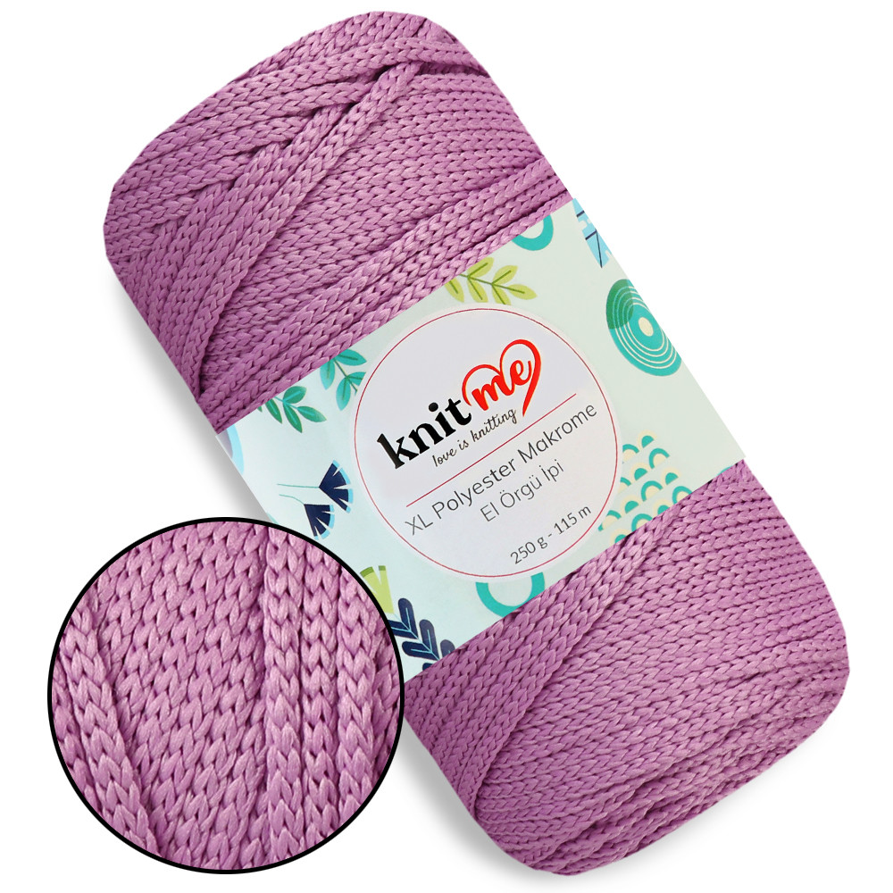 Шнур поліпропіленовий 4мм, Knit Me Macrame XL, Темний бузок №1621