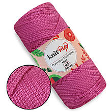 Шнур Knit Me Macrome Midi 4 мм, Рожева фуксія No82