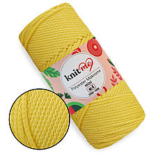 Шнур Knit Me Macrome Midi 4 мм, Жовтий матовий No55