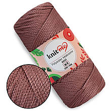 Шнур Knit Me Macrome Midi 4 мм, Червоне дерево No96
