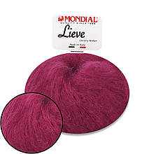 Mondial Lieve 90% Kid mohair, Яскраво-рожевий No77