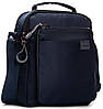 Сумка чоловіча тканинна синя на плече середня з нейлону два відділ і три кишені 19х26х10 см Lanpad 53219, фото 7