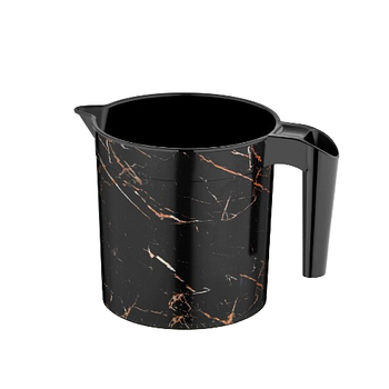 Ковш 1,4л з малюнком чорний мармур пластик ELIF