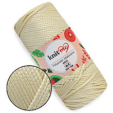 Шнур Knit Me Macrome Midi 4 мм, Вершковий No211