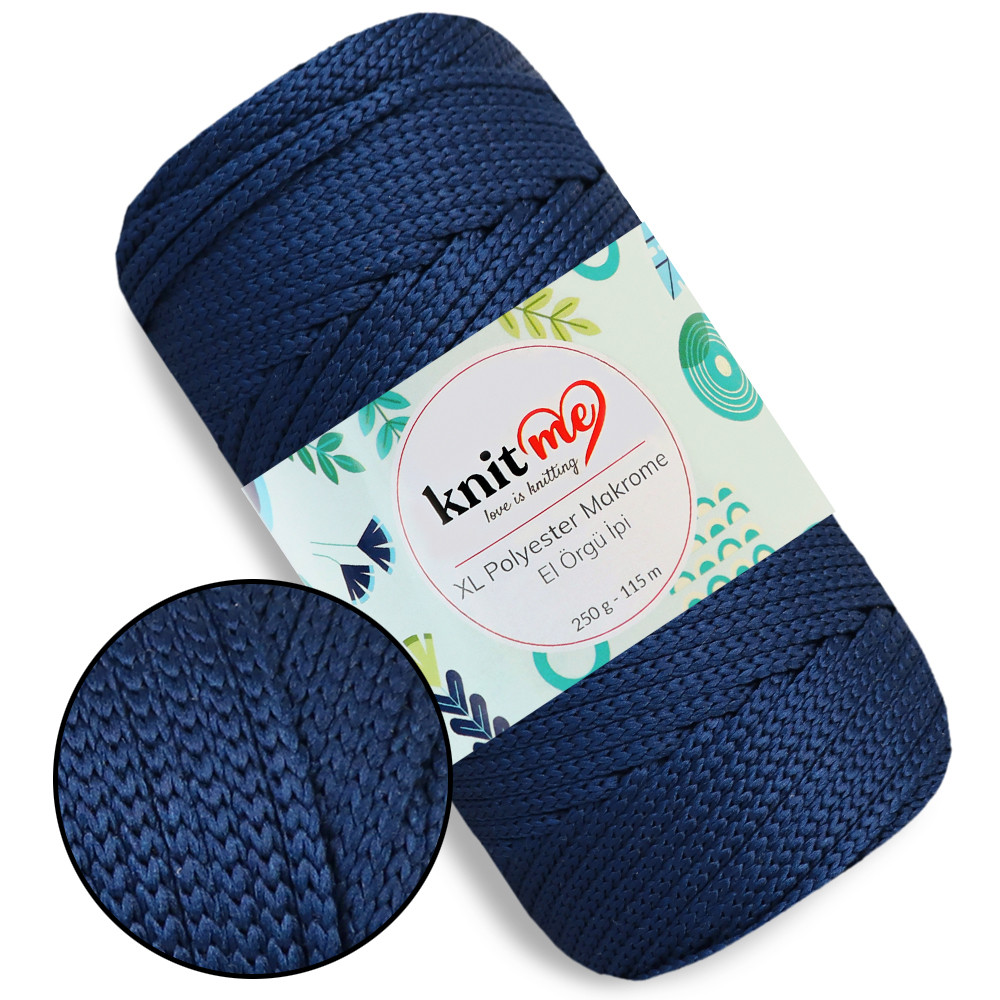 Шнур поліпропіленовий 4мм, Knit Me Macrame XL, Темно-синій №1630