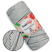 Шнур Knit Me Macrome Midi 4 мм, Світло-сірий No213