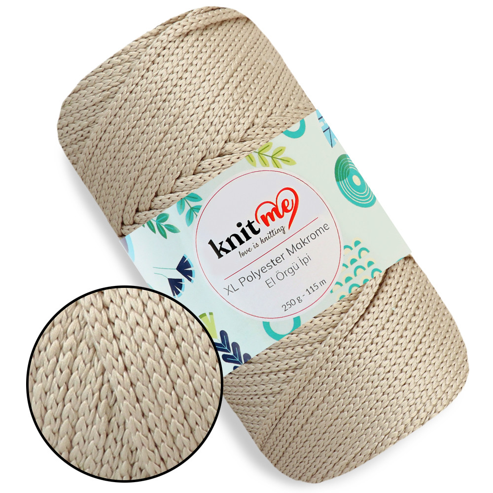 Шнур поліпропіленовий 4мм, Knit Me Macrame XL, Світлий беж №1605