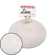 Mondial Lieve 90% Kid mohair, Білий No100