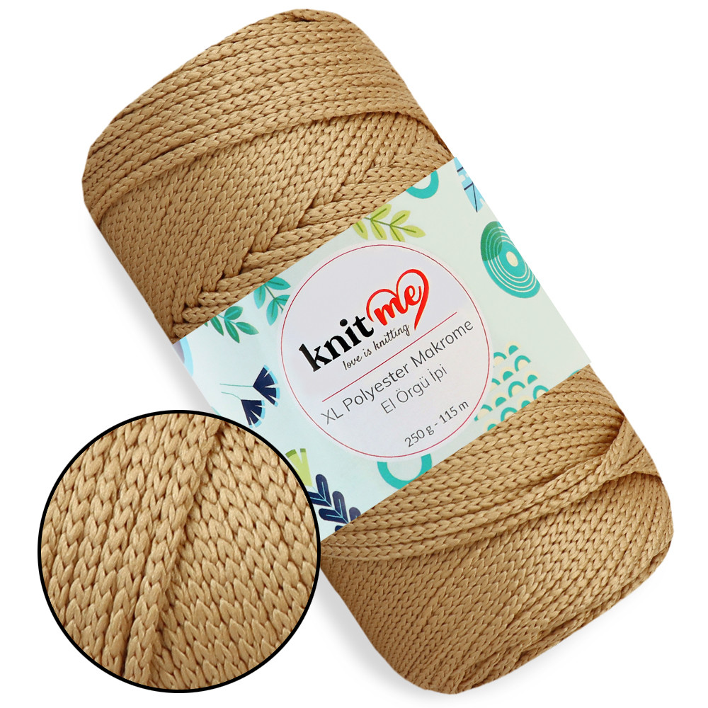 Шнур поліпропіленовий 4мм, Knit Me Macrame XL, Золотистий беж №1631