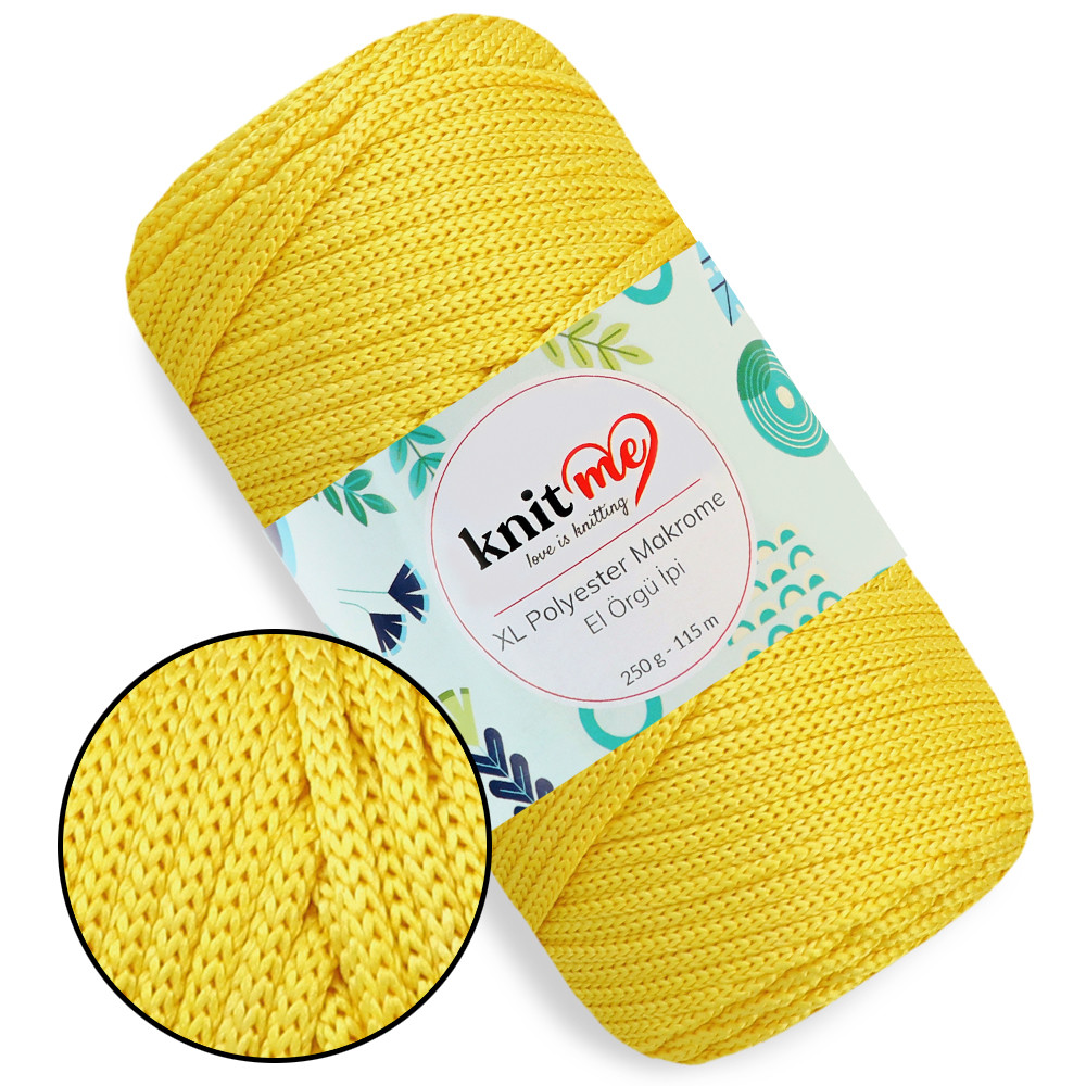 Шнур поліпропіленовий 4мм, Knit Me Macrame XL, Жовтий №1607