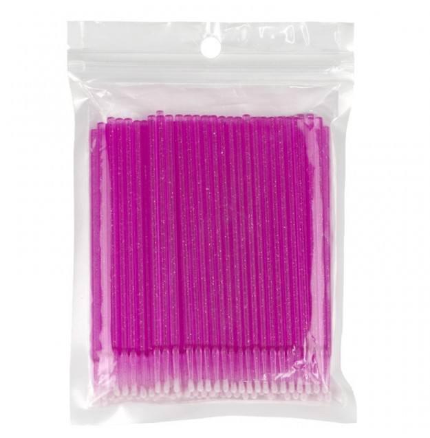 Мікробраші в упаковці колір БЛИСТКИ малинові 100 шт/упаковка, фото 1