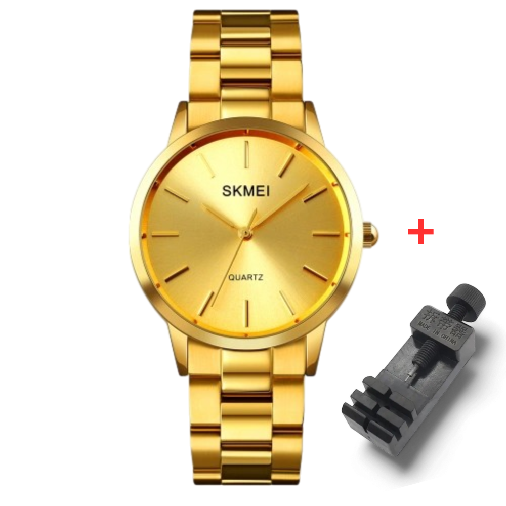 Чоловічий кварцовий годинник Skmei 1694GD Gold