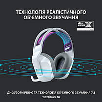 Навушники Logitech G733 Lightspeed Wireless RGB Gaming Headset White NoBox, фото 4