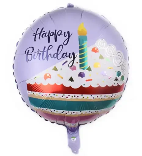 Куля фольгована кругла "Happy Birthday"