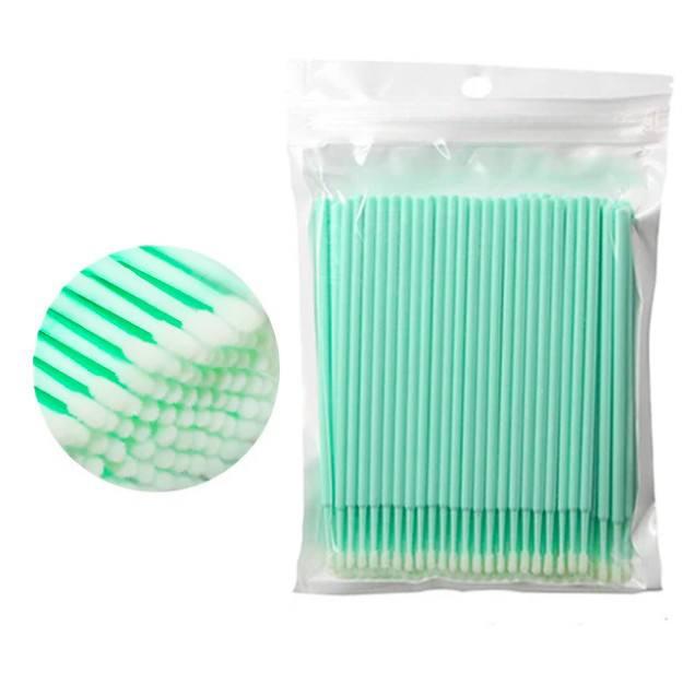 Мікробраші в упаковці Macaroon колір ніжно-зелені 100 шт/упаковка, фото 1