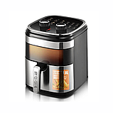 Аерофрітюрниця на 7 л з гратами та невеликими шампурами 1500 Вт Air Fryer RAF 5354 Фритюрниця на кухню, фото 4