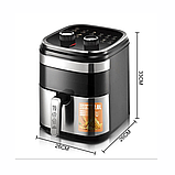 Аерофрітюрниця на 7 л з гратами та невеликими шампурами 1500 Вт Air Fryer RAF 5354 Фритюрниця на кухню, фото 6