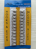 Крючки металеві  пришивні 24шт