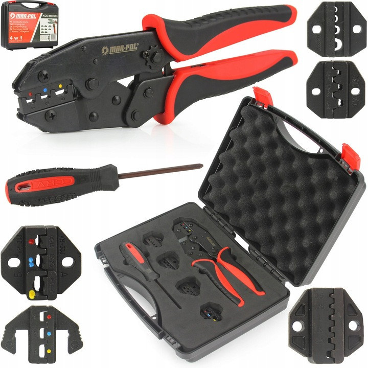 Кліщі-кримпер для роз'ємів — матриці + кейс Mar-Pol M49533, фото 1