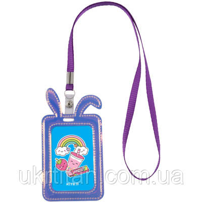 Оригінал! Бейдж Kite Bunny, з голографічним ефектом, фіолетовий (K22-449-01) - Вища Якість!, фото 1