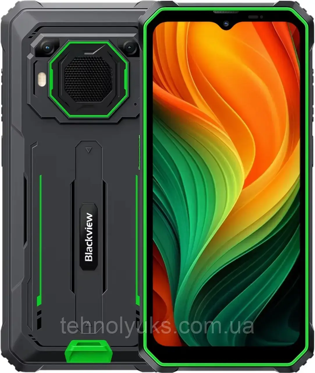 Смартфон Blackview BV6200 Plus 8/256GB Green, NFC, 11000mAh, 16+0,3/13Мп, 6.56'' IPS, IP69K, 4G, Tiger T606, фото 1
