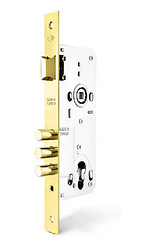 Замок врізний під циліндр Rebosse 8545 3MR ( міжвісь 85мм,бексет 45мм) золото