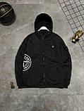 Чоловіча двостороння куртка вітровка STONE ISLAND M2295 темно-сіра, фото 8