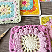 Схеми в'язання гачком, візерунки гачок схеми 50 шаблонів у техніці Granny Square, фото 7