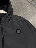 Чоловіча двостороння куртка вітровка STONE ISLAND M2295 темно-сіра, фото 5