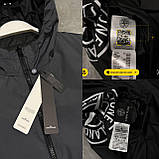 Чоловіча двостороння куртка вітровка STONE ISLAND M2295 темно-сіра, фото 9