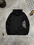 Чоловіча двостороння куртка вітровка STONE ISLAND M2295 темно-сіра, фото 7