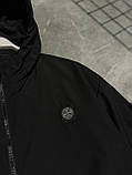 Чоловіча двостороння куртка вітровка STONE ISLAND M2294 чорна, фото 5