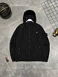 Чоловіча двостороння куртка вітровка STONE ISLAND M2294 чорна, фото 8