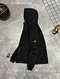 Чоловіча двостороння куртка вітровка STONE ISLAND M2294 чорна, фото 9