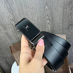 Чоловічий шкіряний ремінь автомат Louis Vuitton — стиль і якість у кожній деталі