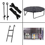 Батут Jumpi Garden 435 см 14 ft Maxy Comfort Plus жовтий із внутрішньою сіткою, фото 7