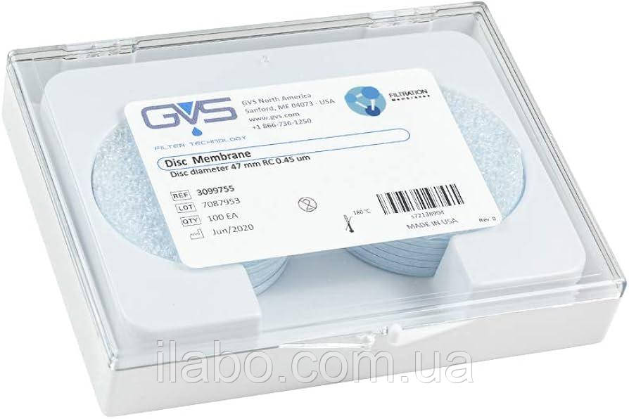 GVS Мембрані фільтри, RC, 0,45мкм, 47мм, 100шт/пак