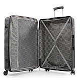 Валіза велика L поліпропілен чорна 76х51х28+5/117л/4.9кг Snowbal21204, фото 10