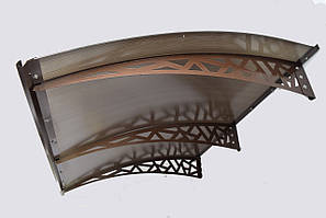 Дашок 2.05 x 1.5 м Hi-tech, металевий з монолітним полікарбонатом 3мм