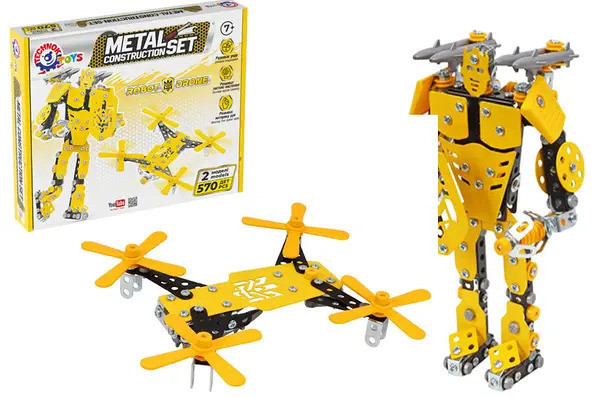 Конструктор металевий ROBOT DRONE 2 в 1  570 деталей 0136 Технок