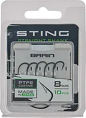 Крючок Brain Sting Straight Shank #8 (10 шт/уп)