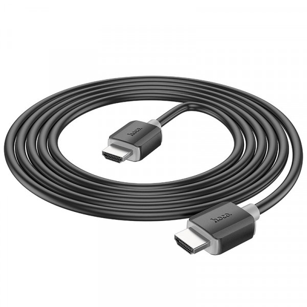 Hdmi кабель для телевізора ноутбука приставки комп'ютера версія 2.0 4k 2 метри US08 Чорний