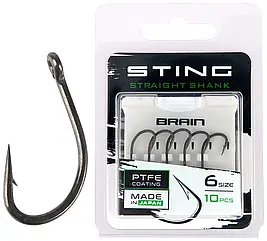 Крючок Brain Sting Straight Shank #6 (10 шт/уп)