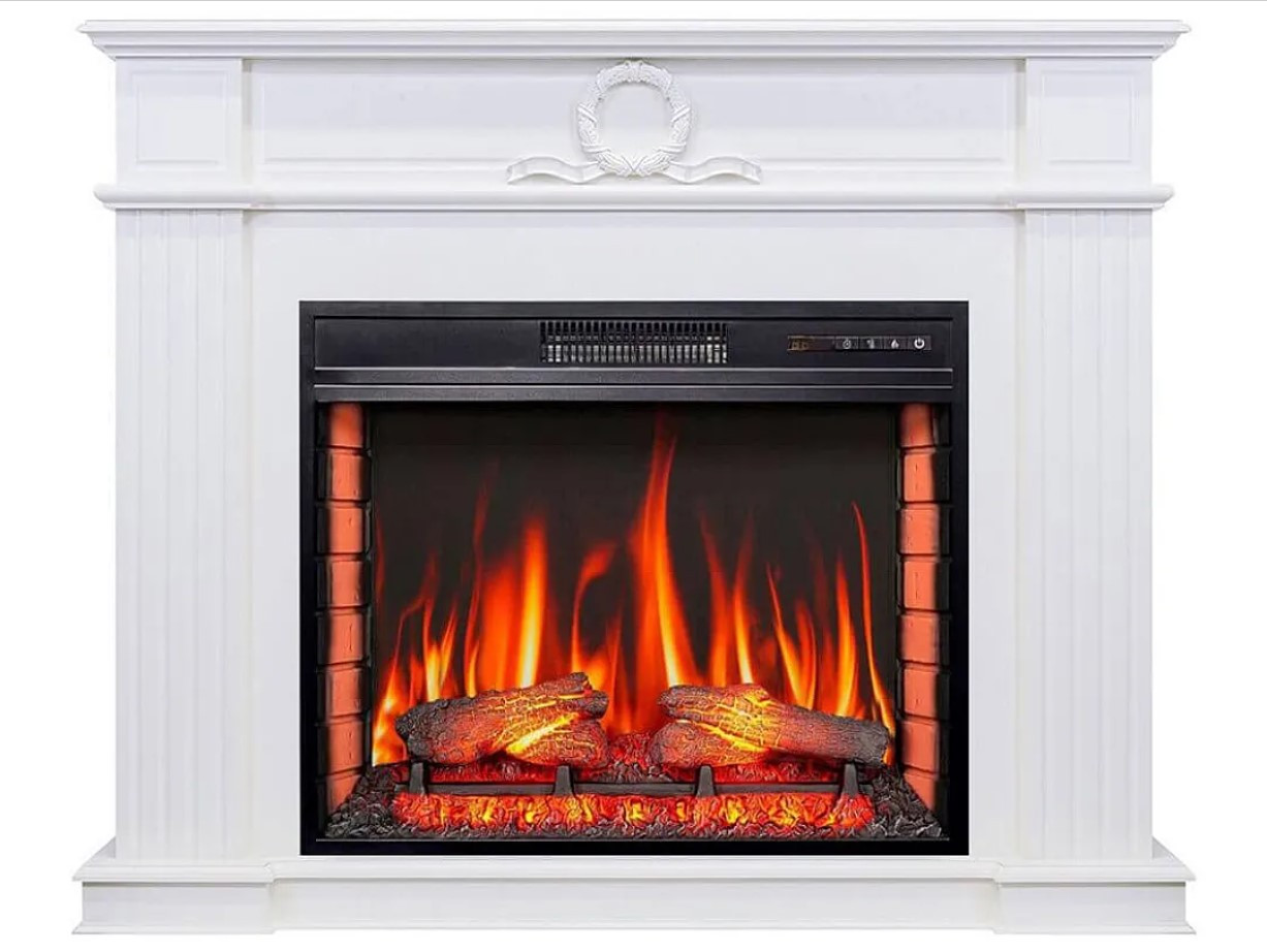 Камінокомплект Електрокамін ArtiFlame Neoclassic AF28S Білий (зі звуком) Електричний 3D Камін, фото 1